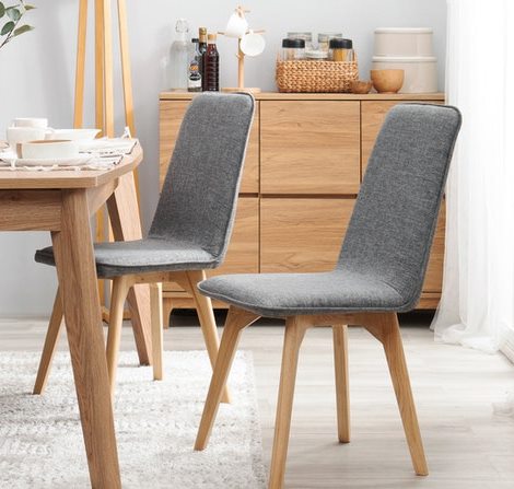 NRA-384333-1.jpg Heim Studio RIKU Kursi Makan Set 2 Buah Abu - Gambar 1