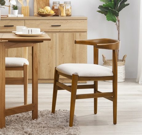 NRA-394793-1.jpg Heim Studio JIRO Kursi Makan Walnut Krem - Gambar 1